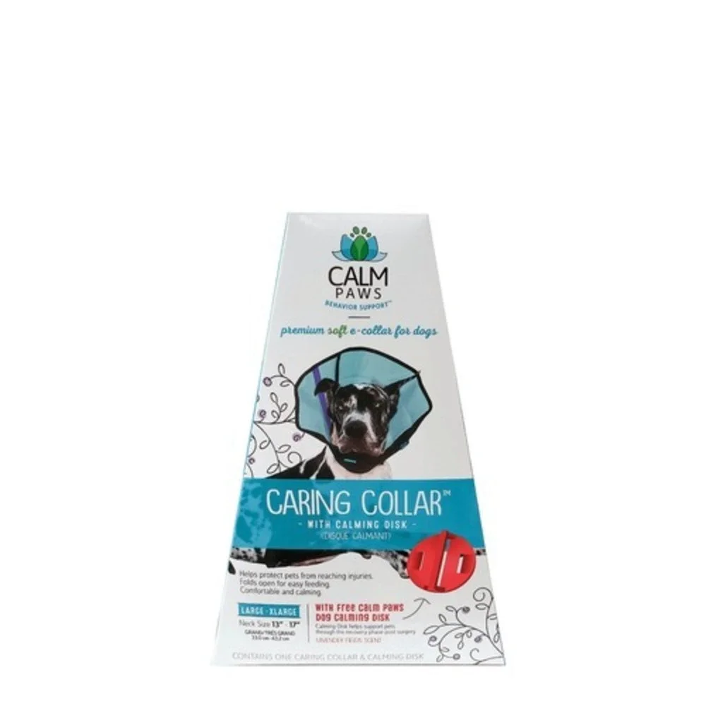Calm Paws Dog Caring E Collar Size XL Soft Calming Gel Patch Disk Eases Anxiety